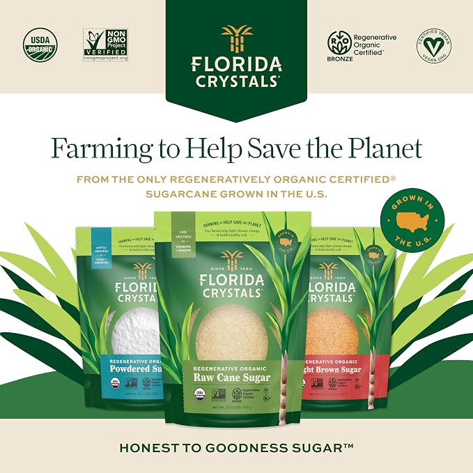 Florida Crystals Regenerative Organic Sugars, Baker's Collection (Pack of 3)