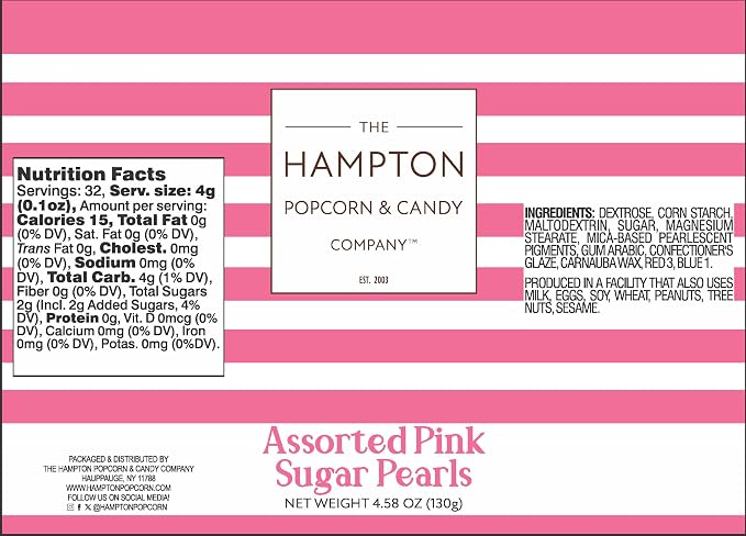 Pink Pearl Sugar Sprinkles 4.58 oz, Pink Sprinkles For Cake Decorating, Pink Sprinkles Edible, Pink Sprinkles For Cupcakes