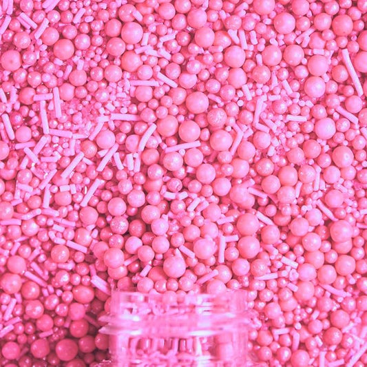 Confect Baby Pink Sprinkles – Premium Pink Pearl Cake & Cupcake Sprinkles (4.2 Oz) – Bake Stable, Soft Chew, No Synthetic Dyes – Edible Decorating Sprinkles for Cookies, Baking & Cake Decorations