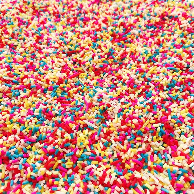 EHOPE 100G Fake Sprinkles Polymer Sprinkles Faux Sprinkles Resin Sprinkles Clay Sprinkles For Resin Fake Candy Sprinkles for Nail Art DIY Crafts Cake Phone Case (100G Sugar granules-Red)