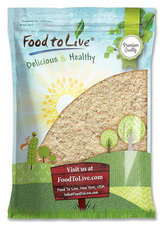 Food to Live California Unblanched Almond Flour, 5 Pounds - Natural Meal, Finely Milled with Skin On, Raw Kosher Vegan Keto Paleo, Low Carb Low Sodium, Good Source of Fiber and Protein