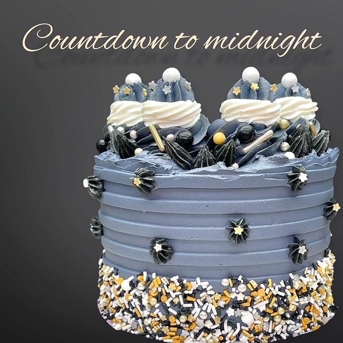 Sprinkles | 4 oz | Gold and silver sprinkles | Metallic sprinkles | New year sprinkles | Glamour sprinkles | Sprinkle mix | Manvscakes