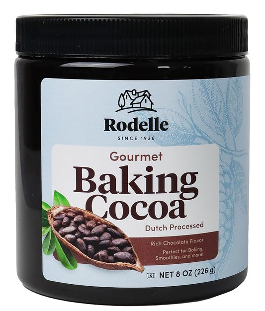 Rodelle Gourmet Dutch-Processed Cocoa Powder, Unsweetened, Gluten Free, 8 Oz.