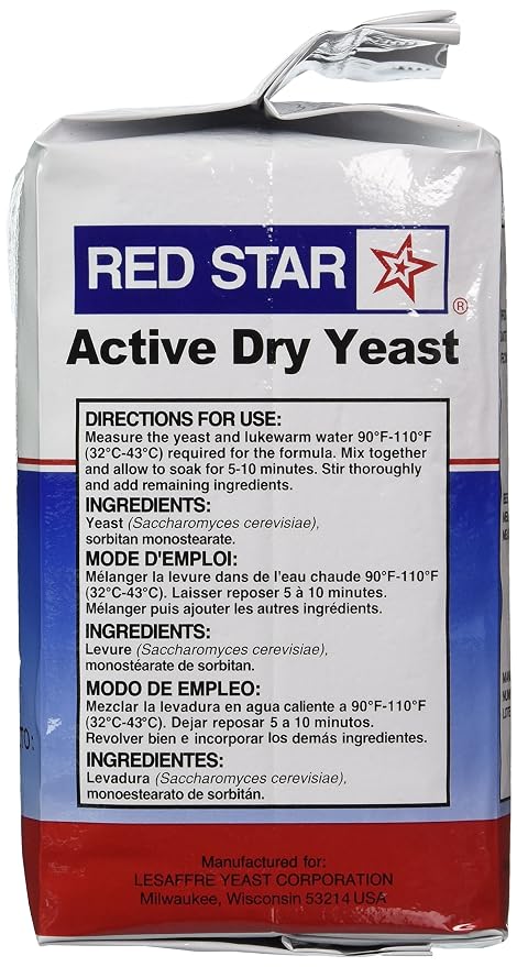 Red Star Active Dry Yeast, 2 Pound Pouch (Pack of 2)
