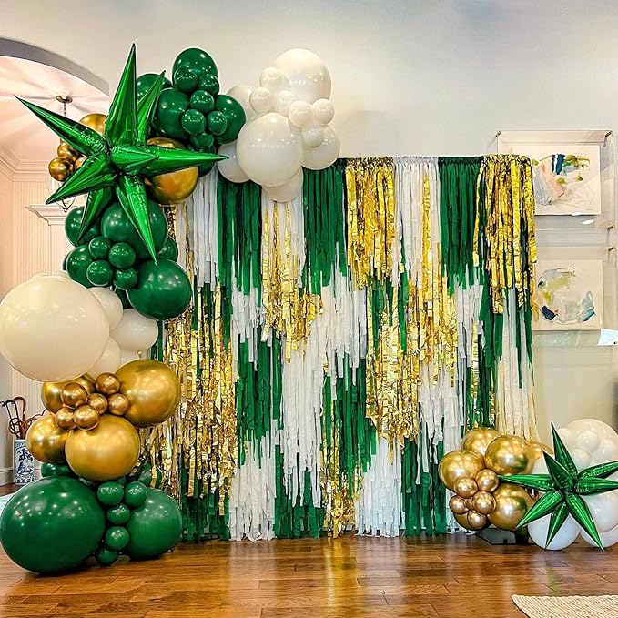 120pcs Dark Green Balloon Arch Kit, 18 12 10 5 inch Green Latex Balloons Different Sizes Dark Green Balloon Garland for Jungle Tropical Safari Birthday Party Decorations