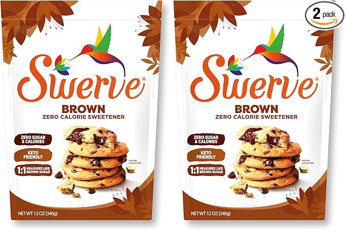 Swerve Ultimate Sugar_Replacement Sweetener, Brown_Sugar Substitute, Keto Friendly, Zero Calorie, Zero_Sugar, Non-Glycemic, Gluten Free, 12 ounces (Pack of 2)