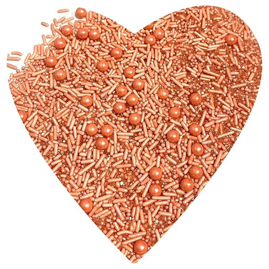 COOL MOM SPRINKLES Rose Gold Sprinkles (4 oz.) – Themed Sprinkles for Decorating Cakes, Cupcakes, Cookies & Desserts – Packaged in the USA/Gluten-Free