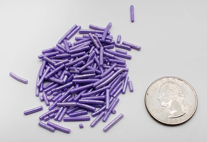 1 Pound Lavender Sprinkles BULK Jimmies - Edible Cake Cupcakes Dessert & Ice Cream Topping-Light Purple Candy