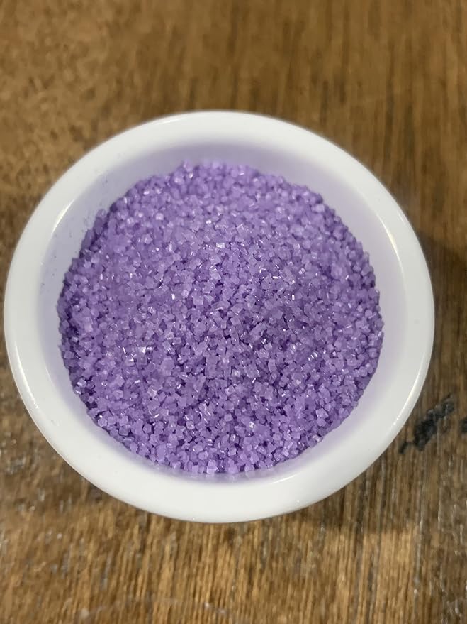 Snowy River Purple Cocktail Sugar - Kosher Certified Naturally Colored Purple Cocktail Rimmer (2oz Bottle, Medium Crystal)