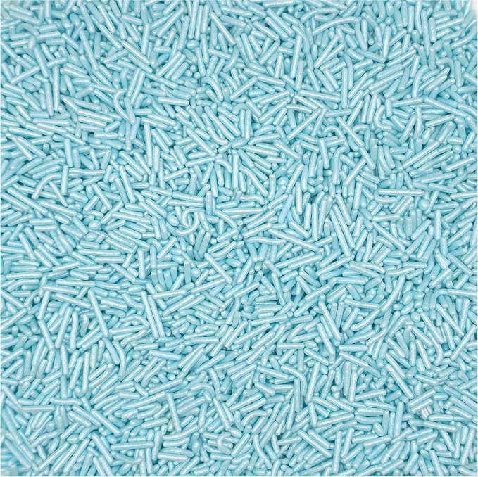 NCS Pearlized Blue Jimmies Edible Sprinkles – Cupcake, Cake & Cookie Decorations, 7 oz