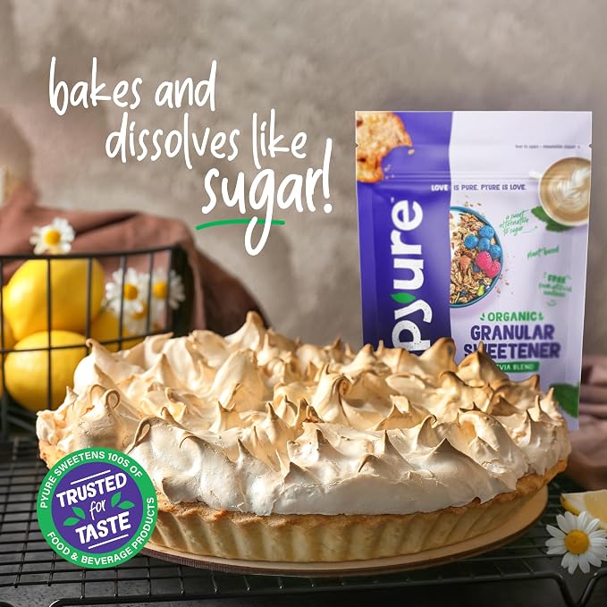 Pyure Organic All-Purpose Blend Stevia Sweetener | White Sugar Substitute, Zero Carb, Zero Sugar, Zero Calorie, Plant-Based Sweetener Perfect for Bakery & Restaurant Sugar Free Sweetening | 44 lb
