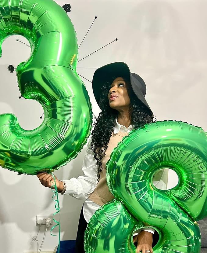 Dark Green Number 8 Balloon 40 Inch, 8th Birthday Party Decorations for Children, Giant 8 Foil Balloon for Party Supplies