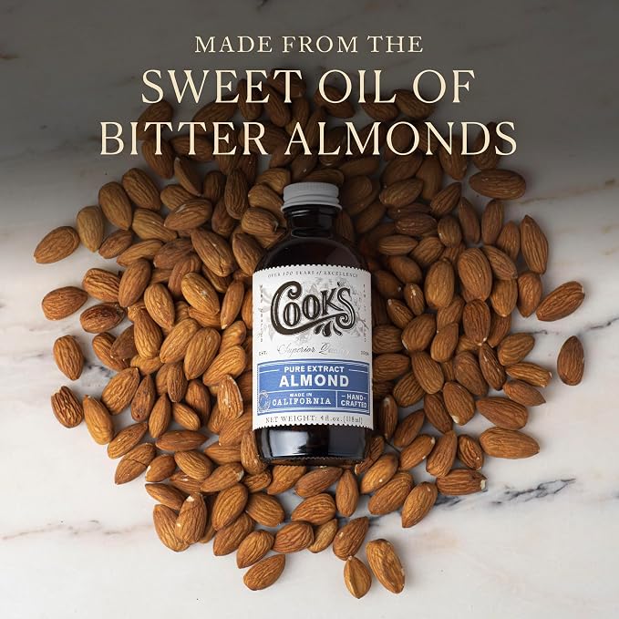 Cook’s, Pure Almond Extract for Baking, Cooking, and Mixology, Allergen Free Almond Flavoring Extract, 32 oz