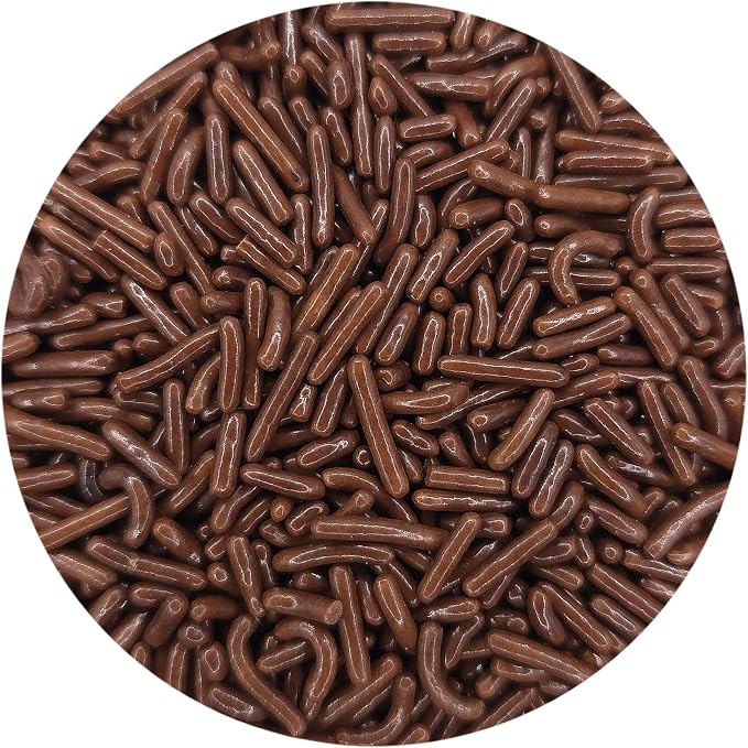 NCS Chocolate Brown Jimmies Edible Sprinkles – Cupcake, Cake & Cookie Decorations, 7 oz