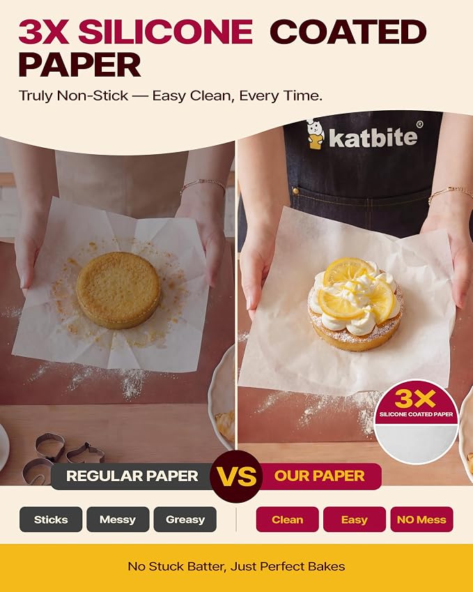 Katbite Tulip Cupcake Liners Holders 200PCS, Muffin Baking Cups, Cupcake Wrapper for Party, Wedding, Birthday, Christmas