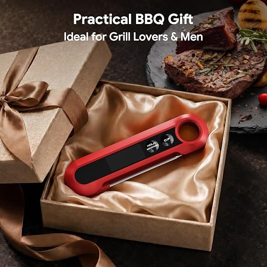Meat Thermometer Digital, Instant Read Food Thermometer for Cooking, Grilling, BBQ,Candy,Smoker,Air Fryer, Professional Kitchen Gadgets, Gift for Fathers Day, Dad, Men, Husband, Him