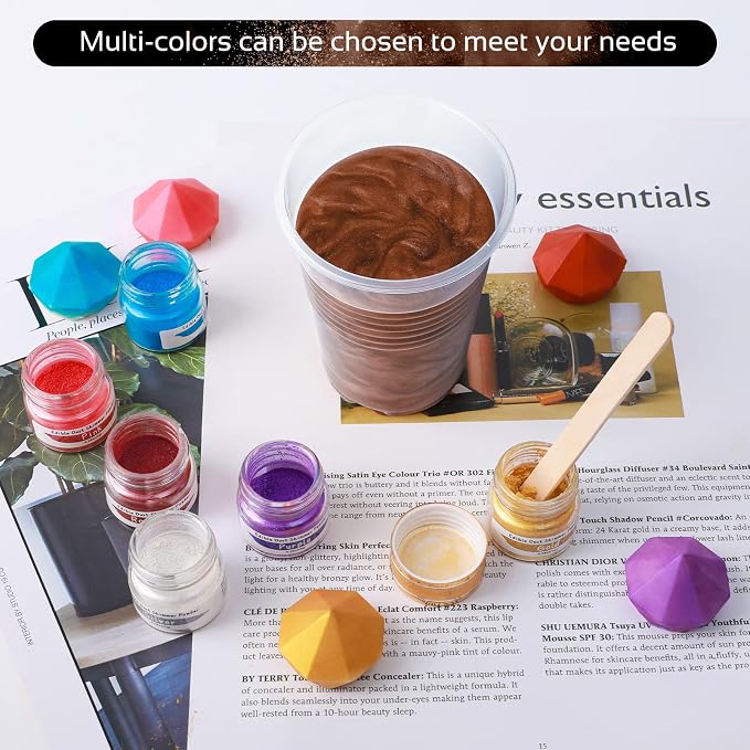 Jelife Brown Edible Luster Dust - 5 Grams Food Grade Cake Dust Shimmer Powdered, Edible Metallic Powder Food Coloring for Cake Decorating, Chocolates, Fondant, Drinks, Painting & More, Vegan