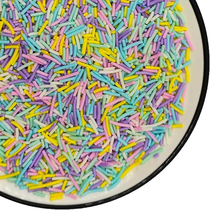 Edible Easter Jimmies Sugar Sprinkles for Cake Decorating, Baking, Ice Cream, Cookies, Cupcake Topper Decorations,4.23oz