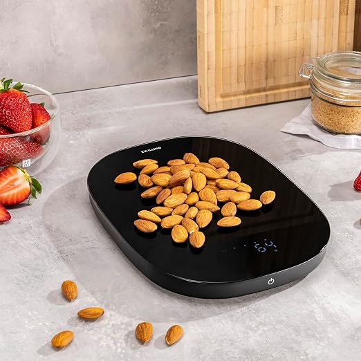ZWILLING Enfinigy 2-in-1 Digital Kitchen Food Scale, Wireless Charging Station, Max weight 22lbs, Grams & Ounces, 0.1-gram Accuracy, Black