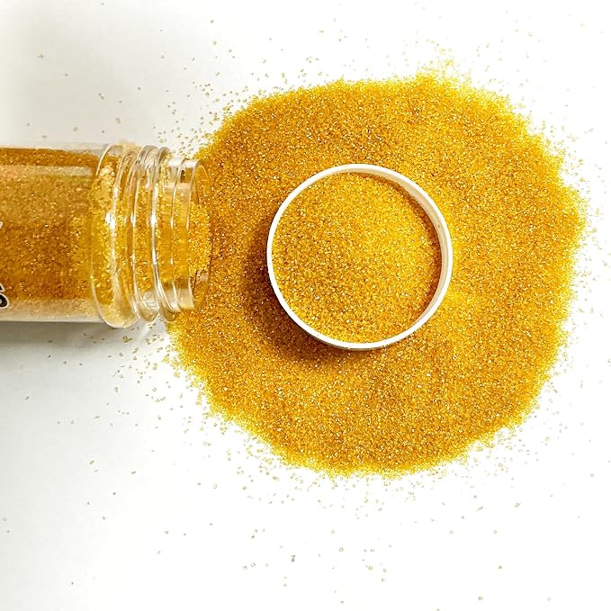 Edible Gold Sanding Sugar Sprinkles 142g/ 5.01oz Sugar Crystals for Cake Decorating Candy Baking Decorations Ice Cream Toppings and Cupcake Decorating for Valentines Halloween Christmas