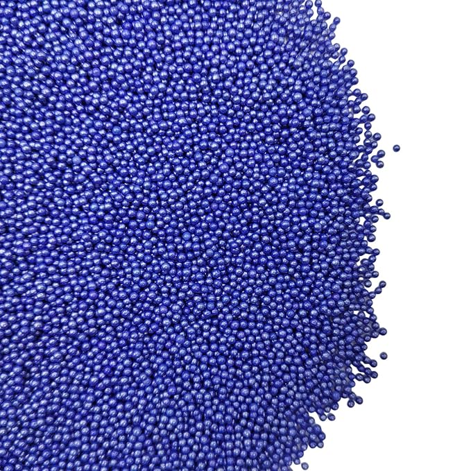 Homankit Royal Blue Nonpareils Sprinkles Edible Cookie Decorations Mini Pearls for Decorating Cake, Baking, Cupcake Toppers, Ice Cream, Donuts 3.88 Ounce