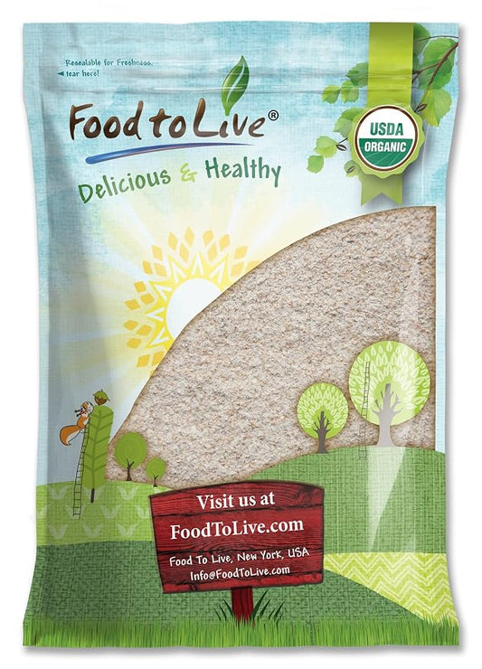 Food to Live Organic Whole Wheat Bread Flour, 8 Pounds - Whole Grain, Unbleached, Non-GMO, Kosher, Unbromated, Raw, Vegan, Bulk, Product of the USA
