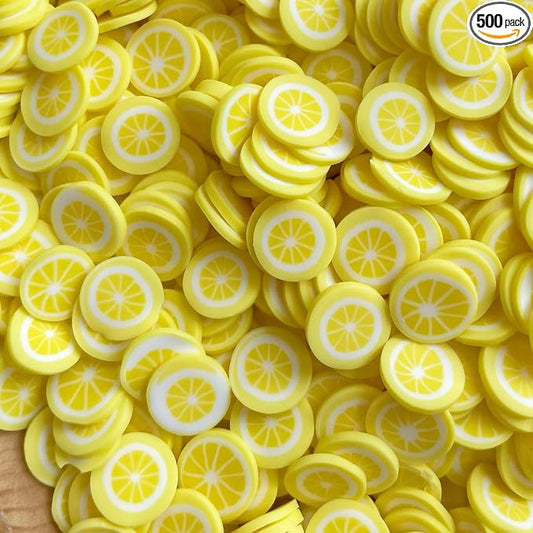 CCUUHJ 100g Christmas Candy Cane Slices Fake Sprinkles Resin Fake Candy Sprinkles Clay Sprinkles Polymer Sprinkles Polymer Clay Slices for Nail Art DIY Crafts Cake Phone(Yellow)