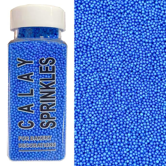 PhilaeEC Royal Blue Nonpareils Sprinkle 2mm Mini Peals Sprinkle Edible for Cake Decoration Cupcake Topper Cookie Baking Decorations Halloween Christmas Valentine Supplies