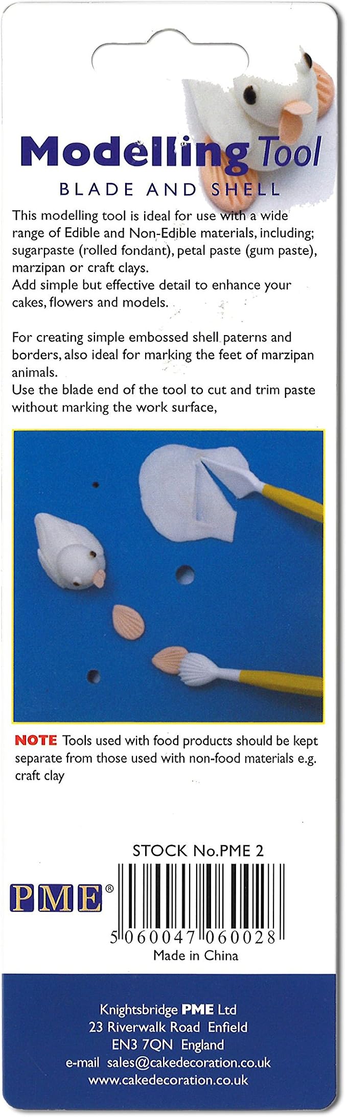 PME Blade & Shell Modelling Tool for Cake Decorating