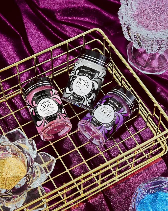 Sweet Spell Edible Glitter (15g) - Shimmer Sparkles for Drinks, Cakes, Cocktails - 100% Edible & Food Grade Glitter, Vegan, Gluten-Free (Pink Candy)