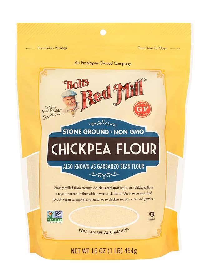 Bob's Red Mill Chickpea Flour, 16oz (Pack of 4) - Non GMO, Gluten Free, Vegan, Keto, Kosher