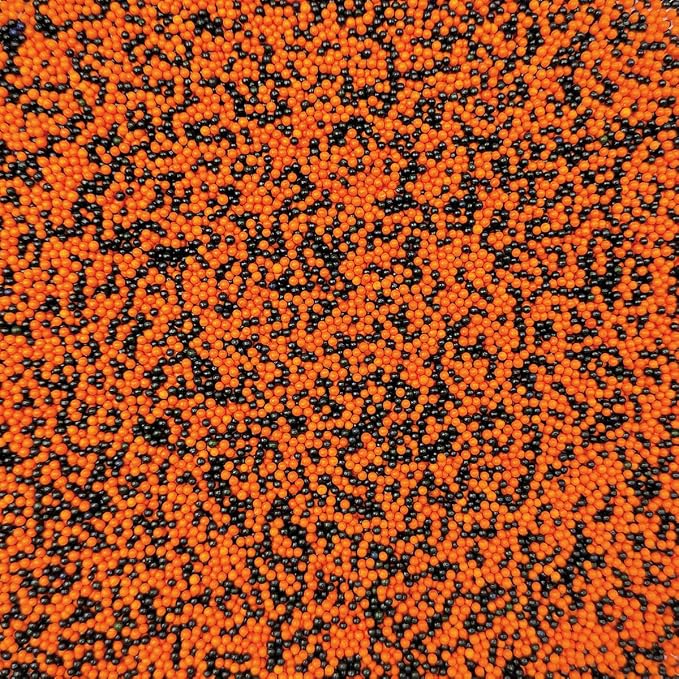 EPHVODI Black Orange Halloween Sprinkles Nonpareils Sprinkles Edible Mini Pearl Sprinkle for Cake Decorations, Baking, Ice Cream, Cookies, Donuts and Lollipops - 2mm Sugar Pearls 3.88oz
