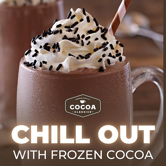 Cocoa Classics Caramel Cocoa Mix, Hot or Iced, 1.25oz, 36 Pack | Caramel cocoa mix with rich, smooth flavor; just add water for creamy hot or iced cocoa, made with nonfat milk for smoothness