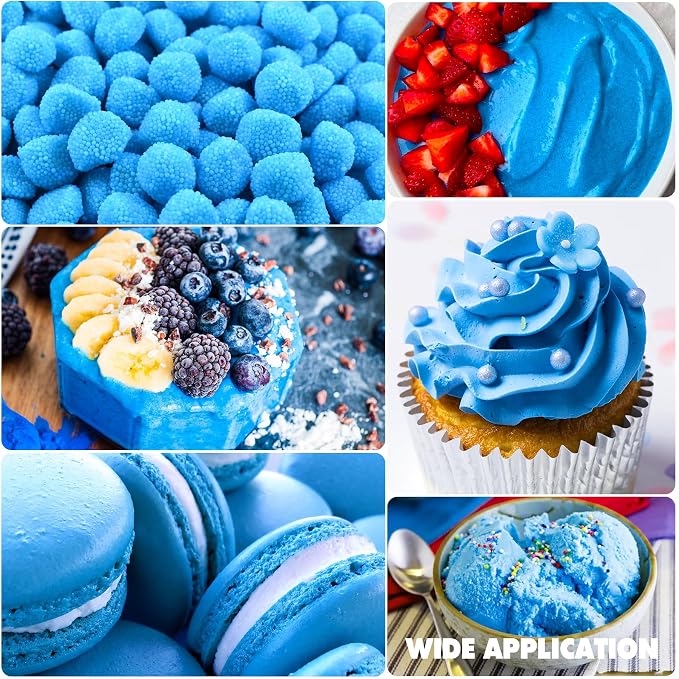 Gel Food Coloring - Vibrant Gel Food Coloring for Baking, Cake Decorating, Easter Egg - Concentrated Flavorless Edible Food Color Dye for Icing, Fondant, Drinks, Cookie, DIY Crafts - 4.5 oz (Blue)