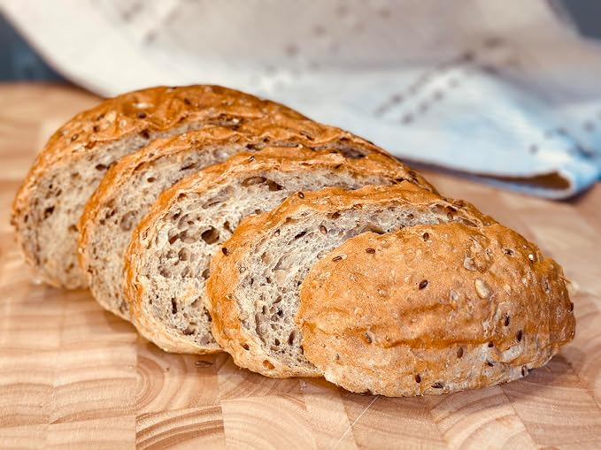 Molibake 8 Grain Bread Mix Pack of 2- All-Natural Multigrain Baking Mix for Bread Machine and Oven - 15 oz - Multigrain Grain Mix for with Flax, Millet & Rye - Easy-to-Use Breads Maker Mix for Homemade Baking