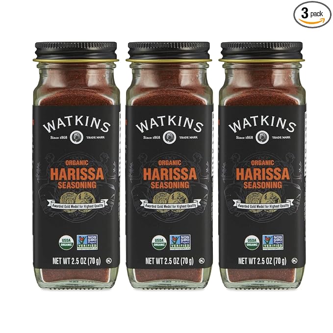 Watkins Gourmet Organic Spice Jar, Harissa, 2.5 oz. Bottle, 3-Pack