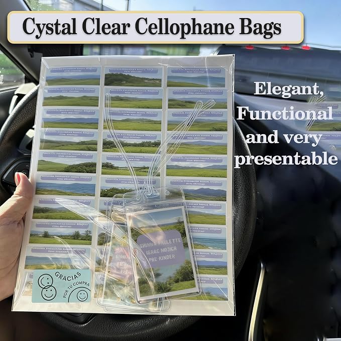 100 pcs Clear 8" x 10"(19.8*25 cm) Self Seal Cello Cellophane Bags Resealable Poly Bags 1.4 mils OPP Plastic Sleeves ,Clear bags for packaging Photos,Mats, Treats, T Shirts, Party Favors, Gifts