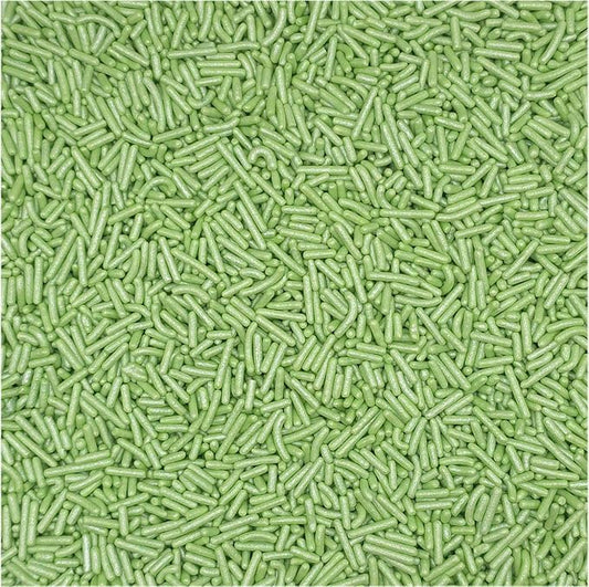 NCS Pearlized Green Jimmies Edible Sprinkles – Cupcake, Cake & Cookie Decorations, 7 oz