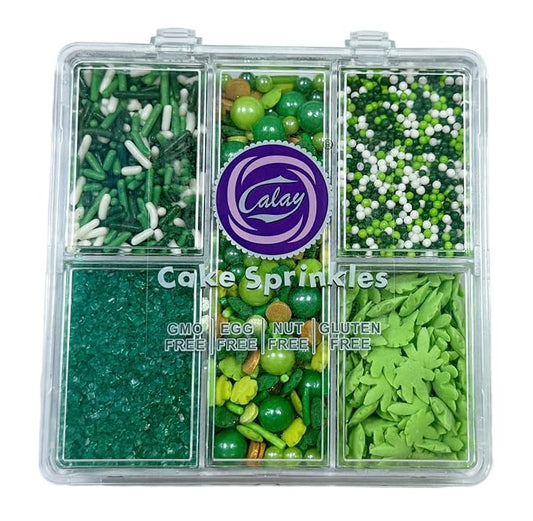 Sentovac Clovers Leaves and Pearls Mixing Cake Sprinkles Cake and Cupcake Topper Decorations Sprinkles for St.Patrick Day Decorationing Supplies