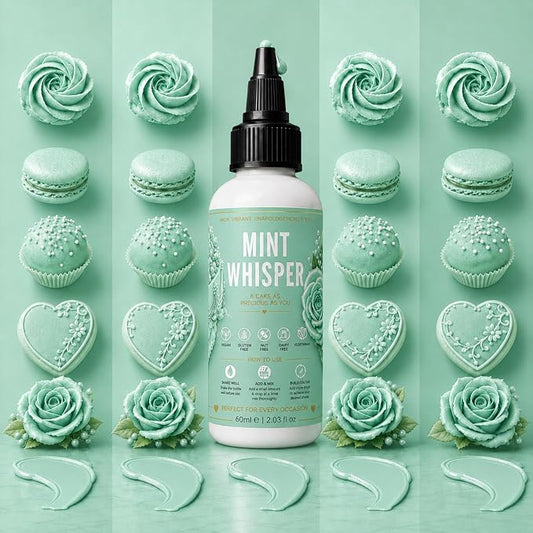Confect Mint Whisper Gel Food Coloring – Highly Pigmented Gel Based Food Color for Buttercream, Cakes, Cookies & Baking – 60mL / 2 FL OZ