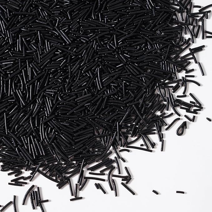 Edible Black Sprinkles, Jimmies Sprinkle, Black Sprinkles for Baking, Cake, Cupcake, Cookies, Donut, Perfect for Halloween(120g/4.23oz)