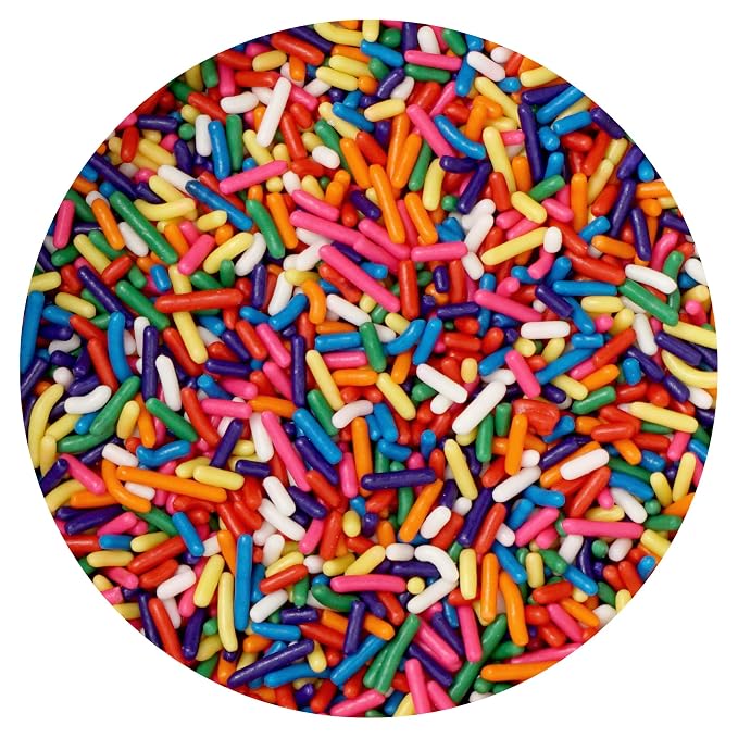 Rainbow Sprinkles Jimmies 3.17 oz, Sprinkles For Cake Decorating, Cake Sprinkles, Sprinkles For Baking, Ice Cream & More, The Hampton Candy Company