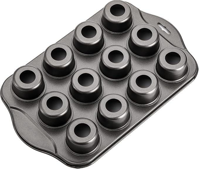 Tosnail 2 Pack 12 Cavity Mini Cheesecake Pan with Removable Bottom