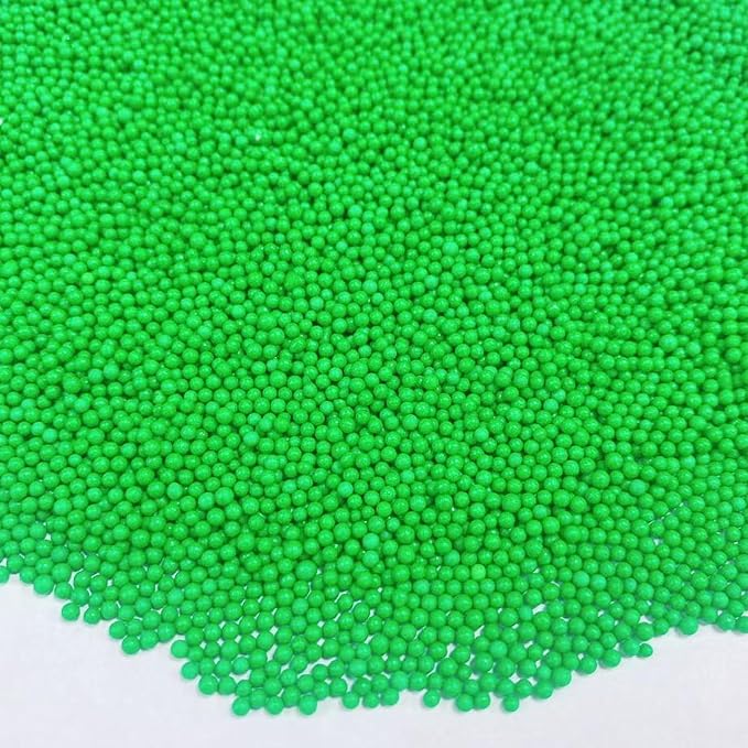PhilaeEC Green Nonpareils Sprinkle 2mm Mini Peals Sprinkle Edible for Cake Decoration Cupcake Topper Cookie Baking Decorations Halloween Christmas Valentine Supplies