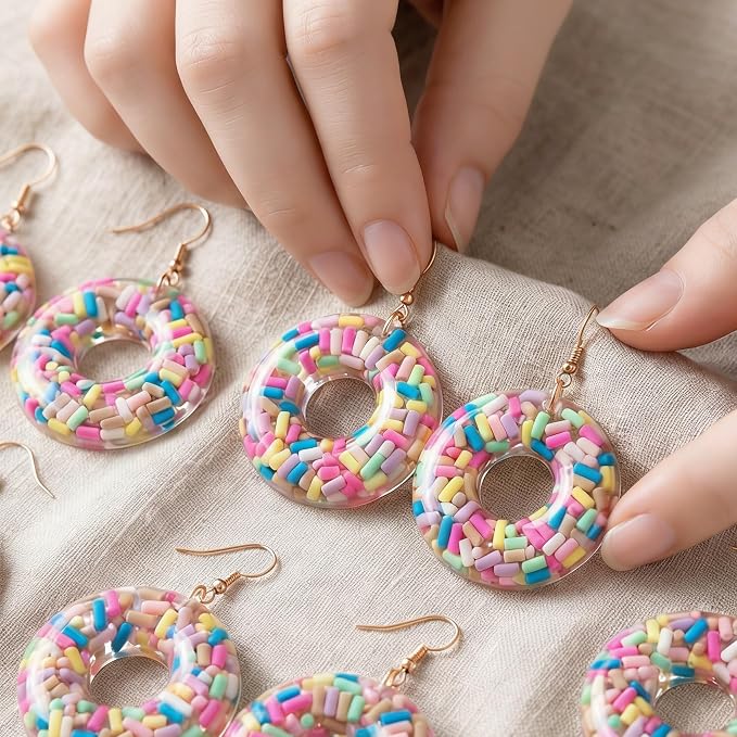 100g Mini Fake Candy Sprinkles, 3mm Polymer Clay Slices Sprinkles for Nail Art, Non-Edible Slime Clay Slices Charm Supplies for Party Wedding Decoration DIY Crafts- Mixed Colors