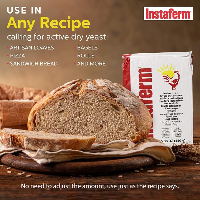 Lallemand Instaferm Instant Dry Yeast Leavening Agent, Red, 15.88 Oz (2 pack)