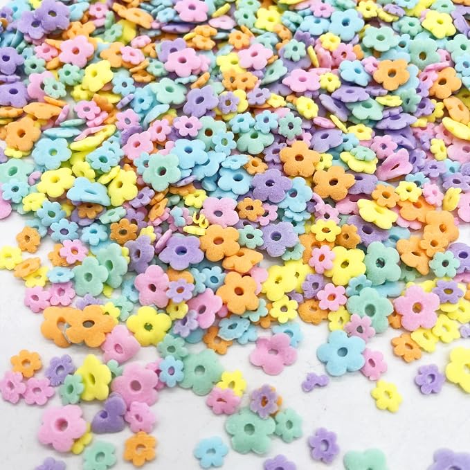 Edible Spring Flowers Sprinkles Ice Cream Sprinkles Candy Baking Edible Cake Decorations Cupcake Toppers 100g/ 3.5oz