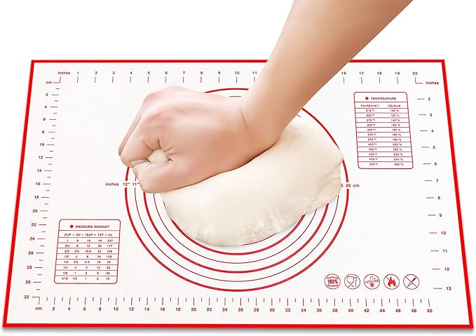 HOOMIL Silicone Baking Mat, 24"x16" | Food-Grade, BPA-free, Non-Stick,Non-Slip, Precision Measurements, Large, Easy to store