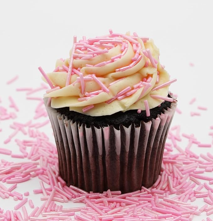 1 Pound Light Pink Sprinkles BULK Jimmies - Edible Cake Cupcakes Dessert & Ice Cream Topping-Gender Reveal Candy