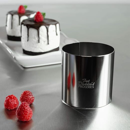 Fat Daddio's Stainless Steel Round Cake & Pastry Ring, 2.75 x 3 Inch